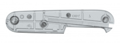 Задняя накладка для ножей VICTORINOX 91 мм, пластиковая, полупрозрачная серебристая